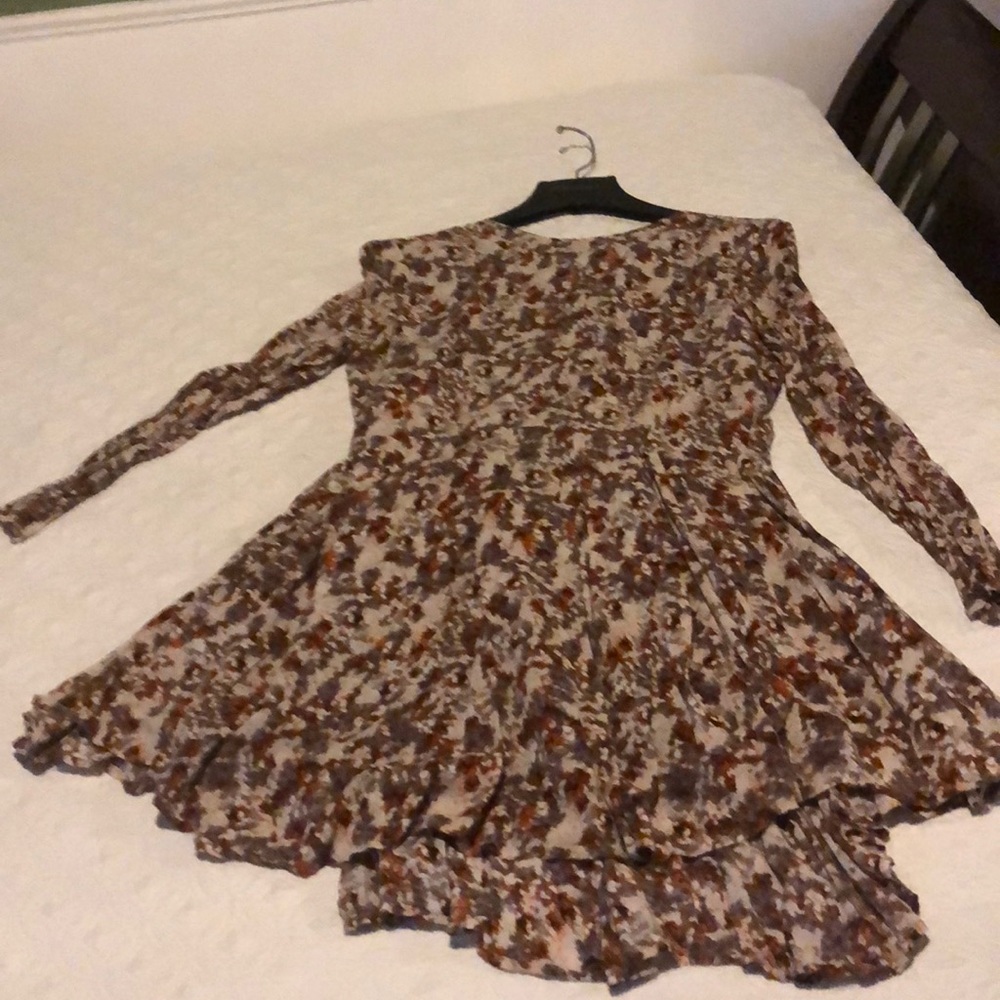 H&M plus size floral long sleeve dress